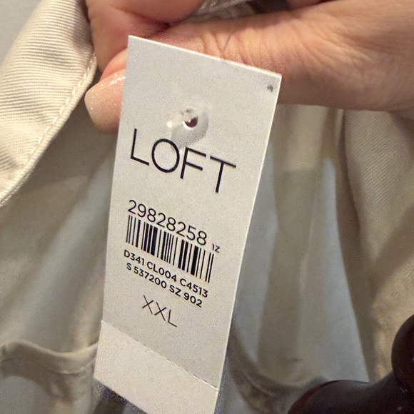 LOFT Cream Drawstring Utility Jacket - Picture 3 of 3